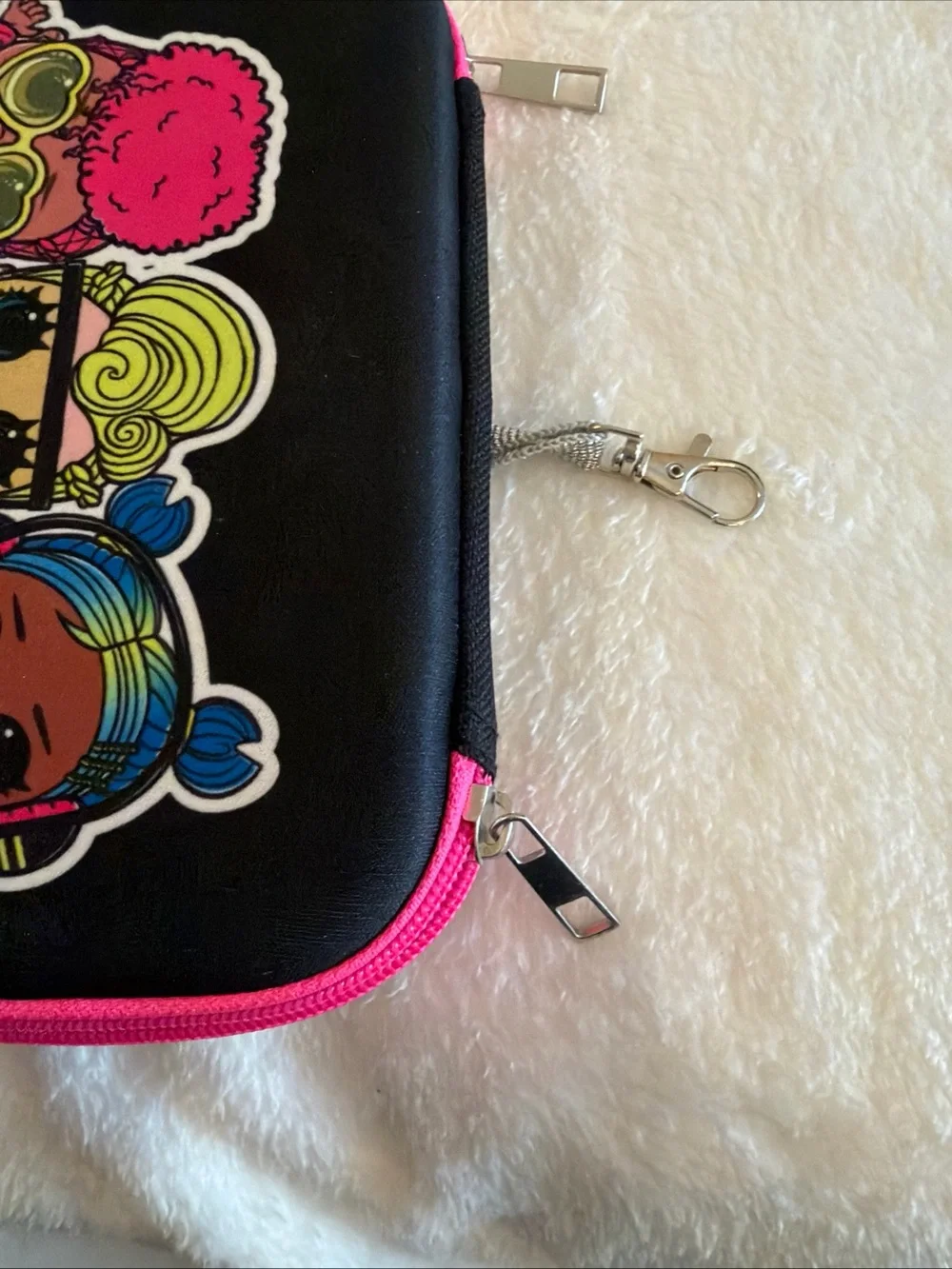L.O.L. Surprise! Black Bag with Pink Trim and Colorful Doll Graphics